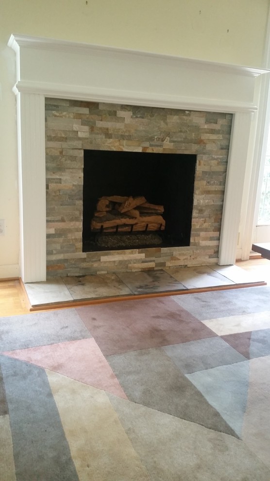 fireplace remodel dunwoody with mantel Traditional Living Room