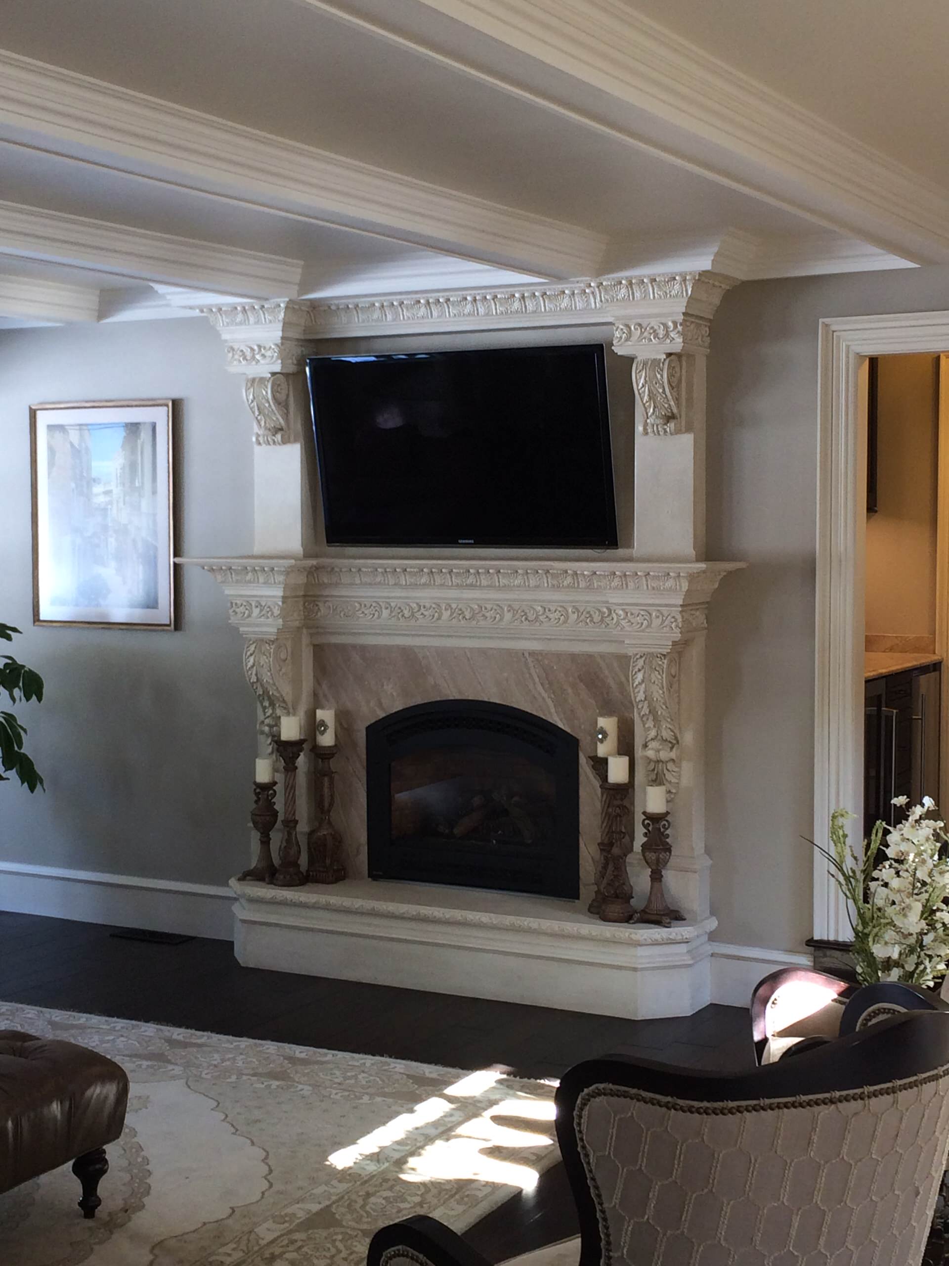 for living marseille outdoor fireplace with fireplace on 75 Beautiful Mediterranean Living Room With A Wood Fireplace Surround Pictures Ideas May 2021 Houzz