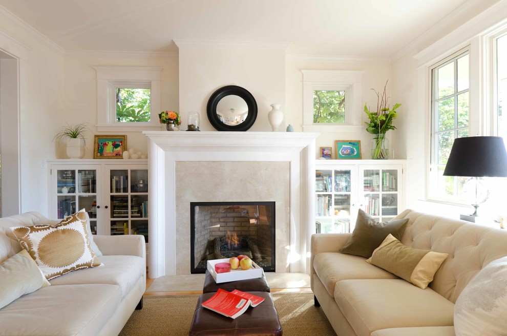 Traditional living room in Portland.