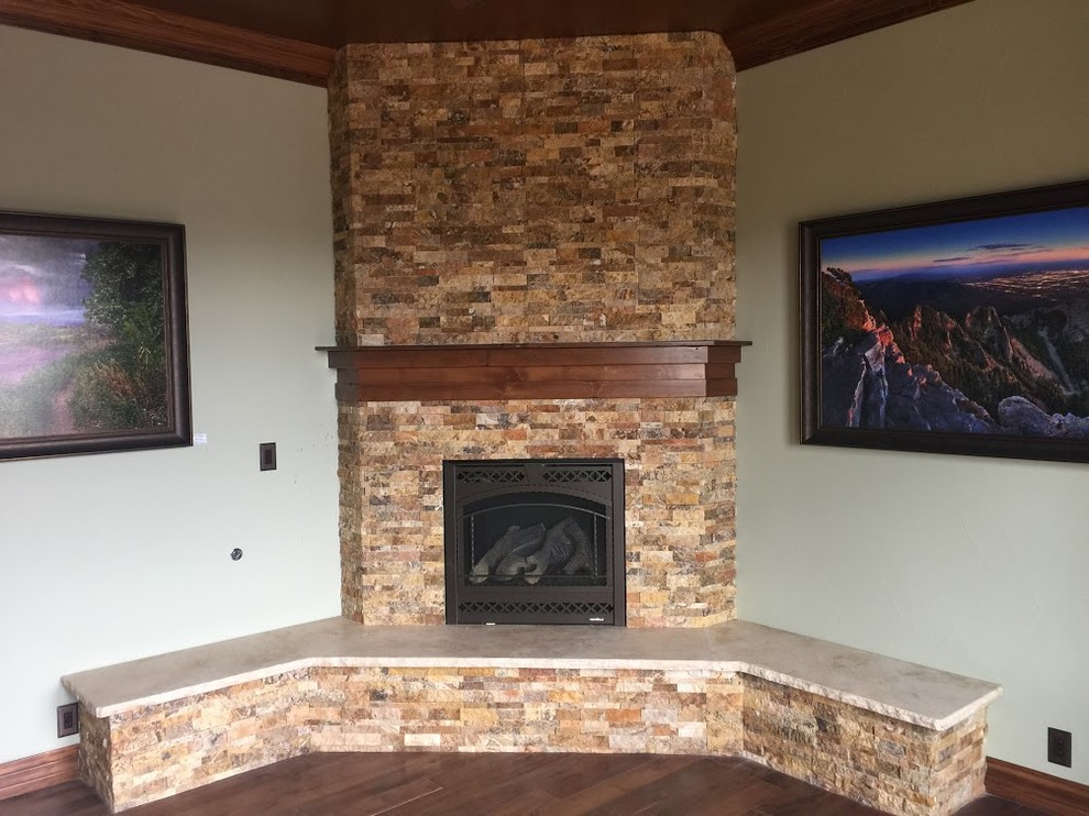 Fireplaces Traditional Living Room Albuquerque by Strahle Tile