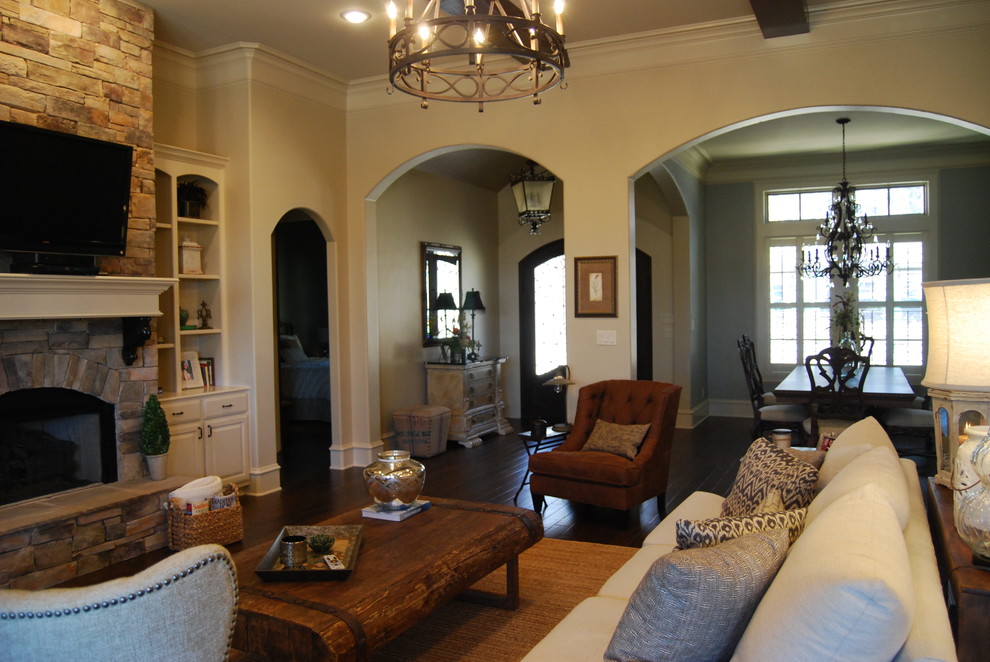 Living room - traditional living room idea in Austin