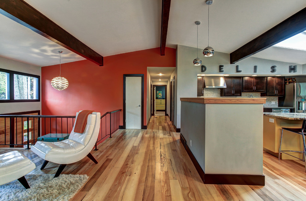 Flipped! Midcentury Living Room Grand Rapids by Mindi Freng