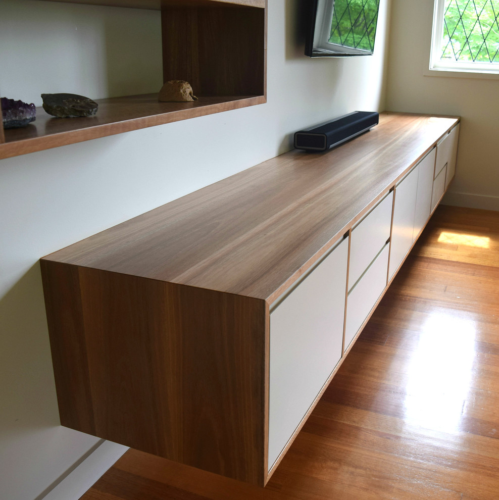 Floating entertainment unit Modern Living Room Brisbane by