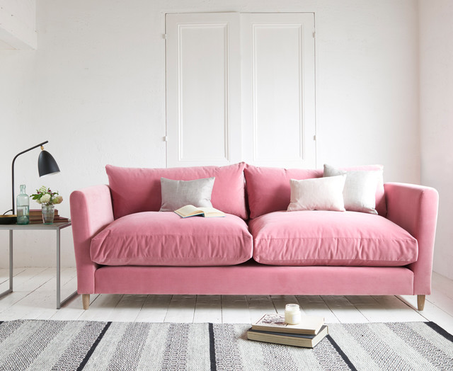 Flopster sofa in Dusty Rose clever velvet - Trendy - Dagligstue - London -  af Loaf | Houzz