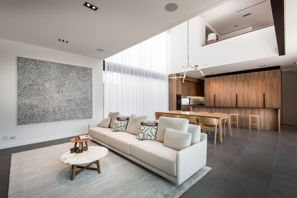 Inspiration for a contemporary living room remodel in Perth
