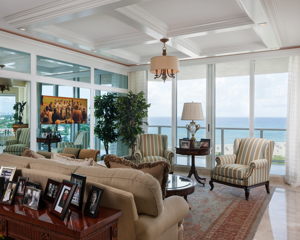 Florida Sitting Room Transitional Living Room Miami by