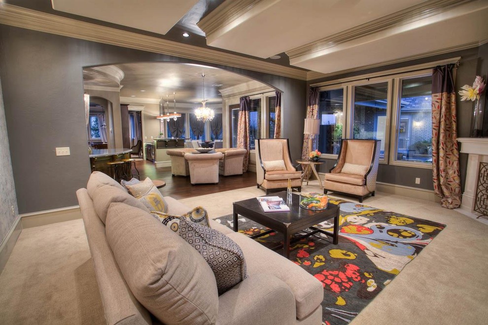 Floridian Inspired Parade of Homes Winner Transitional Living Room