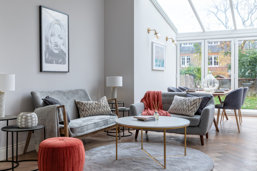 Modern living room in London.