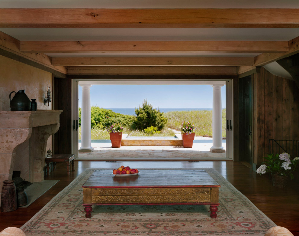 Fowler Lane House Beach Style Living Room New York by James