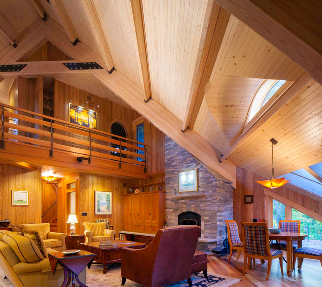 Frankfort Cottage Style Montagne Salon Autres périmètres par