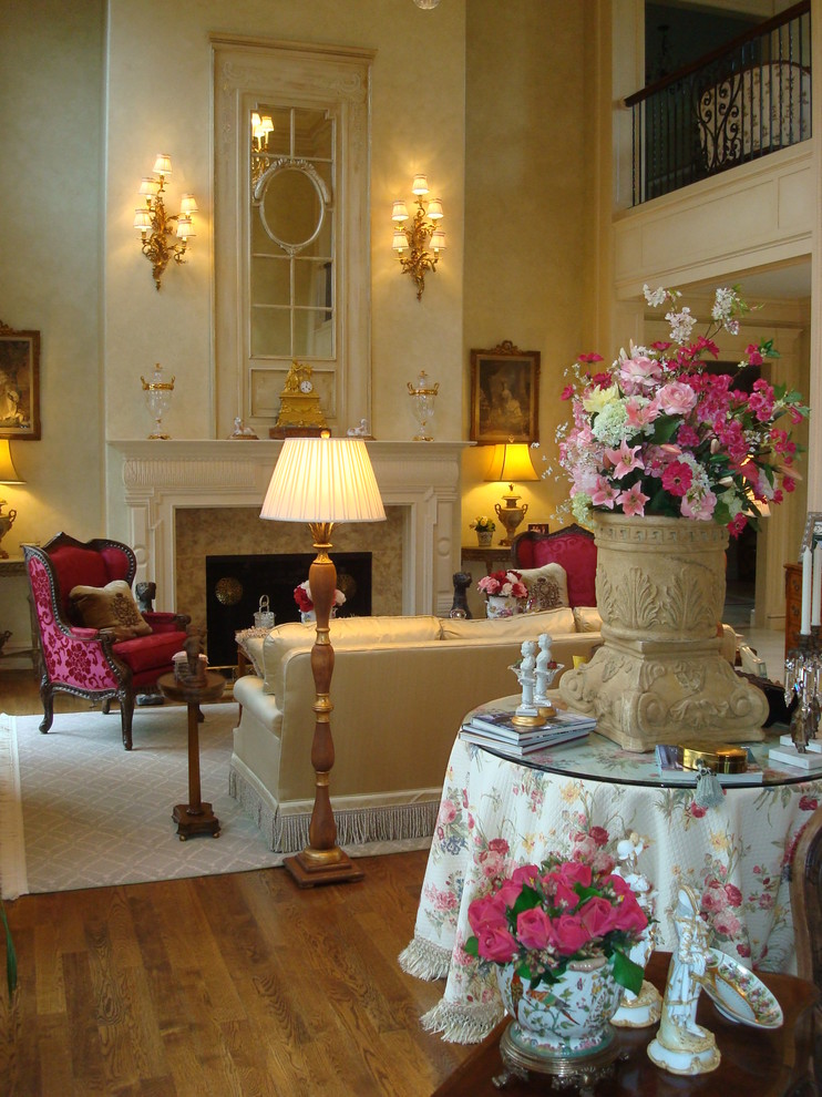 French Chateau Mediterranean Living Room Las Vegas by Davis