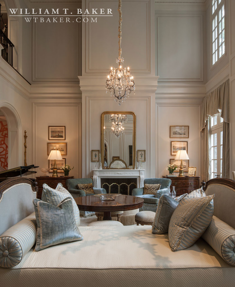 French Chateau Traditional Living Room Atlanta by William T