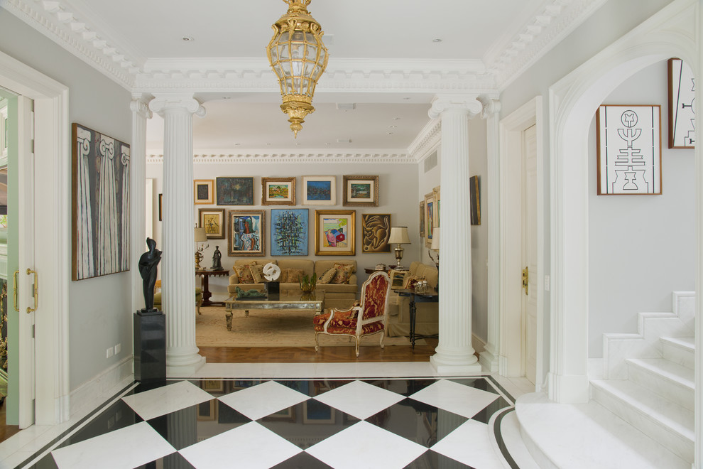 French Chateaux Traditional Living Room Other by Allan Malouf