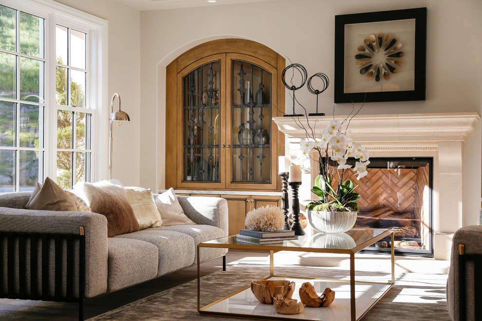 French Country Estate Living Room Los Angeles by AYC Design Houzz