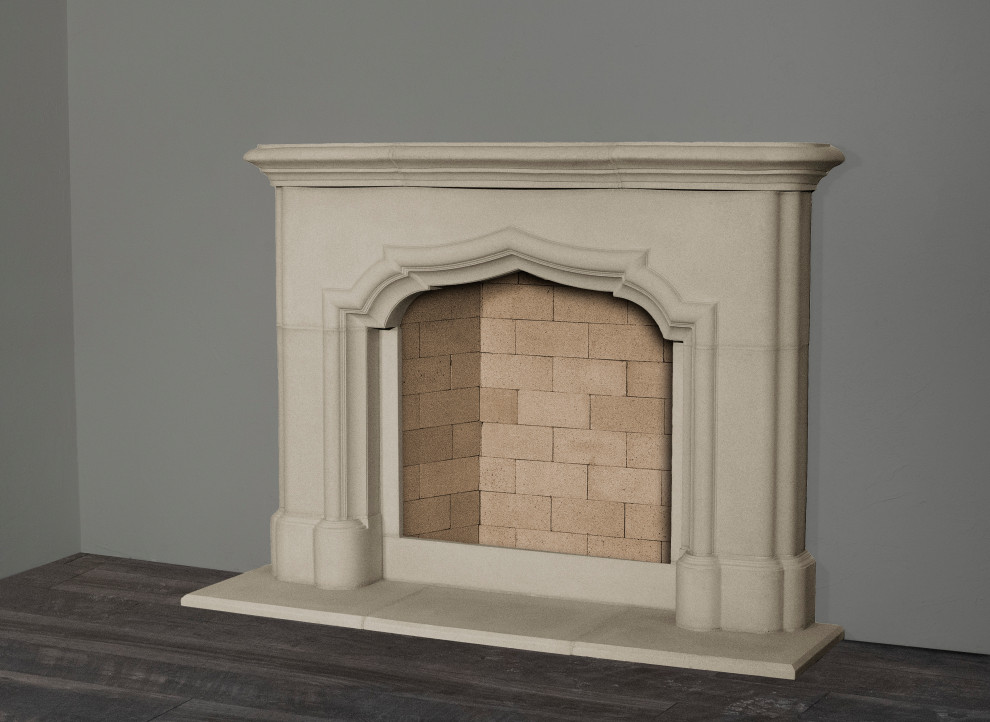French Fireplace Mantel Styles Mediterranean Living Room Oklahoma