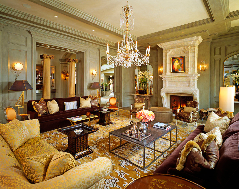 French Normandy Beverly Hills - Traditional - Living Room - Los Angeles ...