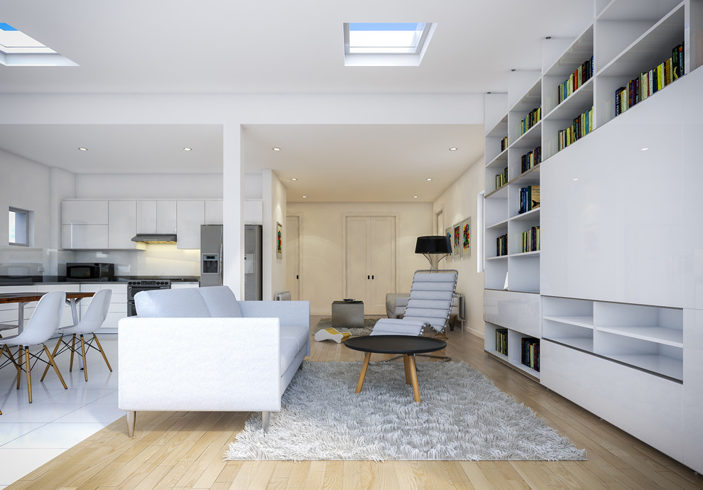 75 Scandinavian Living Space Ideas You'll Love - Houzz - Healthy Living Through Scandinavian Home Renovation