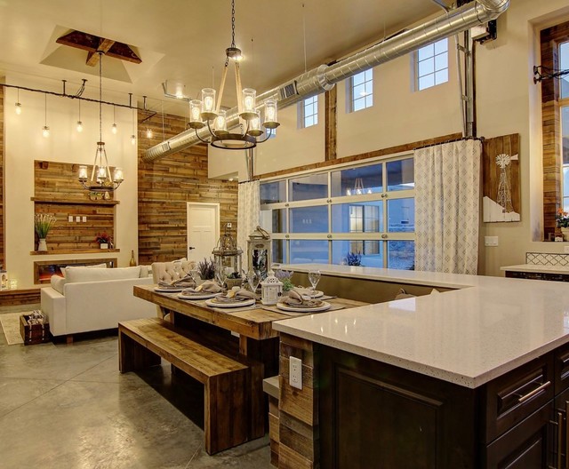 Full View Aluminum Garage Doors Contemporary Living Room Austin