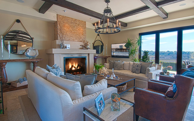 Galaxy - Custom Home Entertainment System - Mediterranean - Living Room ...