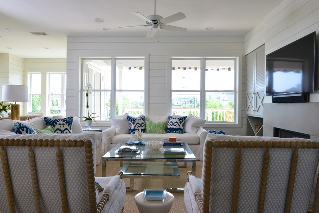 Galveston Bay - Coastal - Living Room - Houston - by Munger Interiors ...