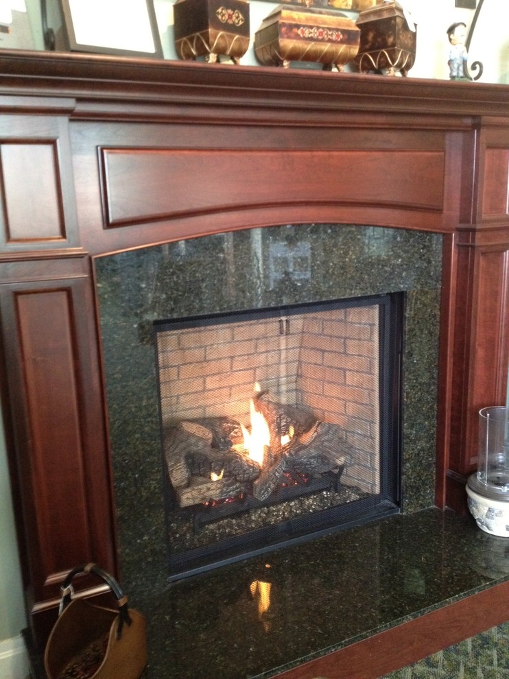 Gas Direct Vent Fireplace Traditional Living Room New York by