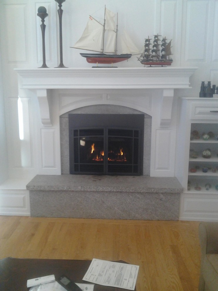 Gas fireplace inserts Traditional Living Room Portland Maine by