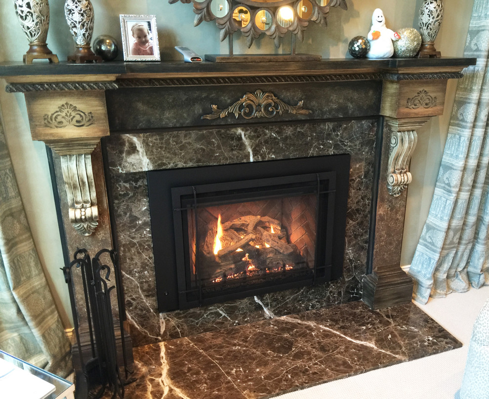 Gas Fireplaces and Inserts Traditional Living Room Philadelphia