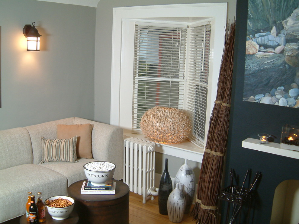 Свежая идея для дизайна: гостиная комната в современном стиле - отличное фото интерьера