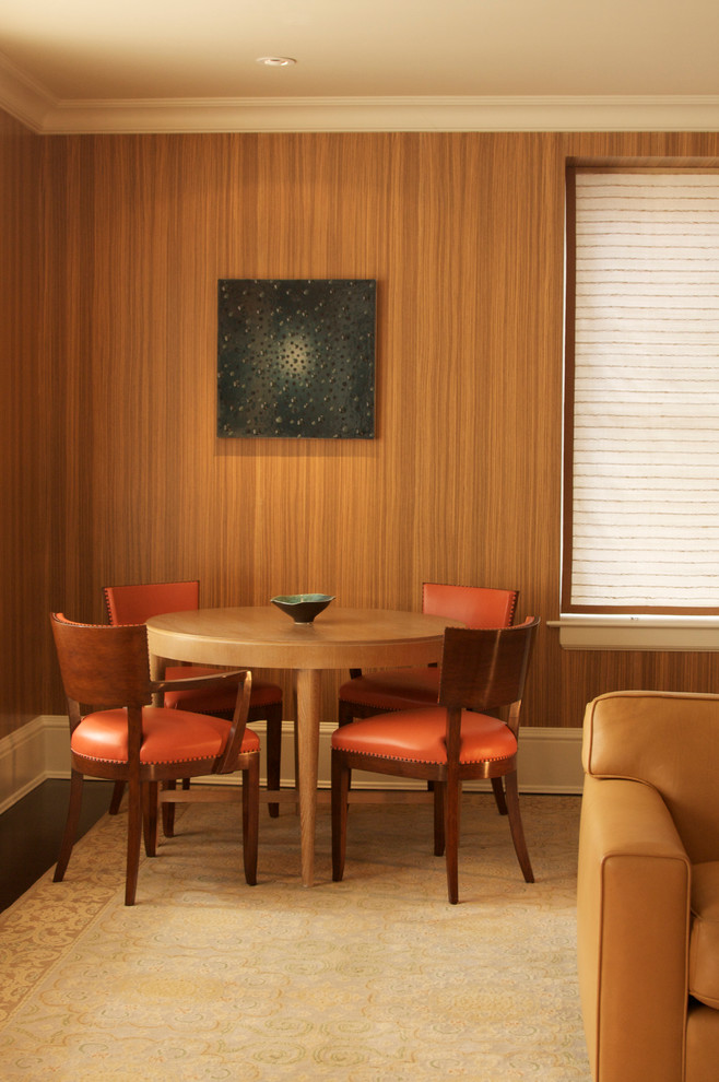 Свежая идея для дизайна: гостиная комната в стиле модернизм с темным паркетным полом - отличное фото интерьера