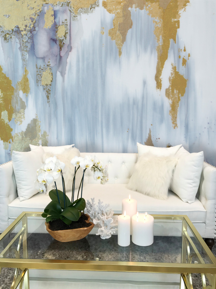 Gold Oyster Living Room Wall Murals, Wall Mural Wallpaper, Wallpaper
