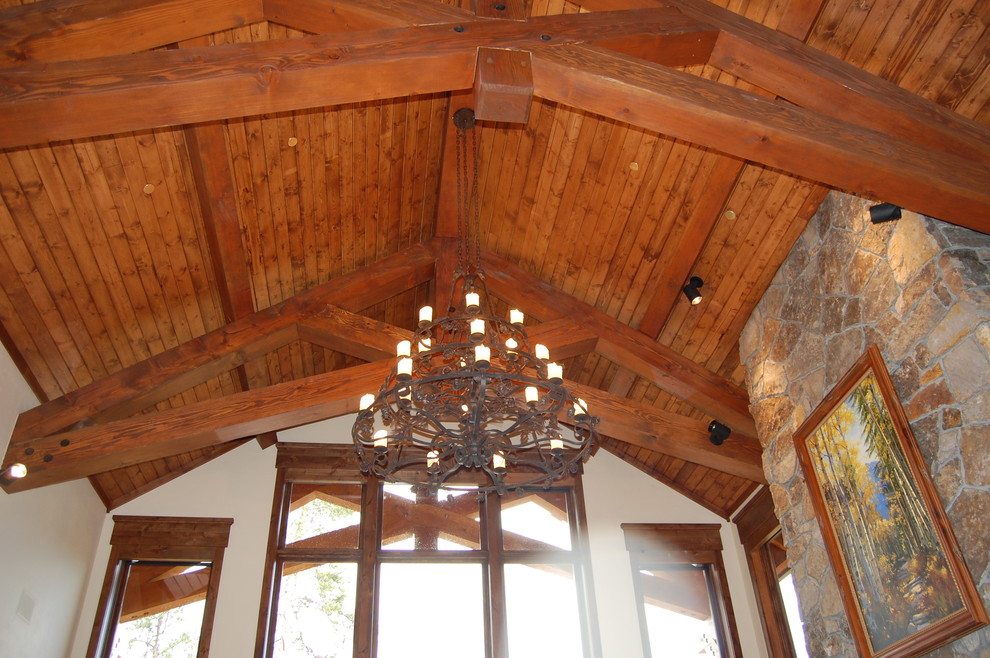 Great Divide Builders Rustic Living Room Denver by Great Divide