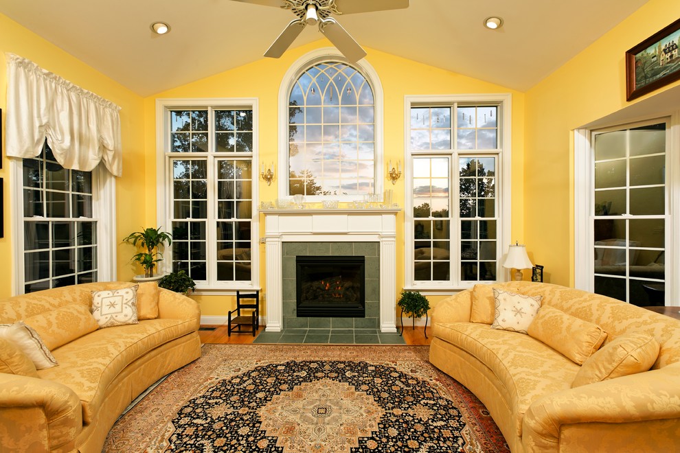 Great Room Addition Interior Traditional Living Room DC Metro