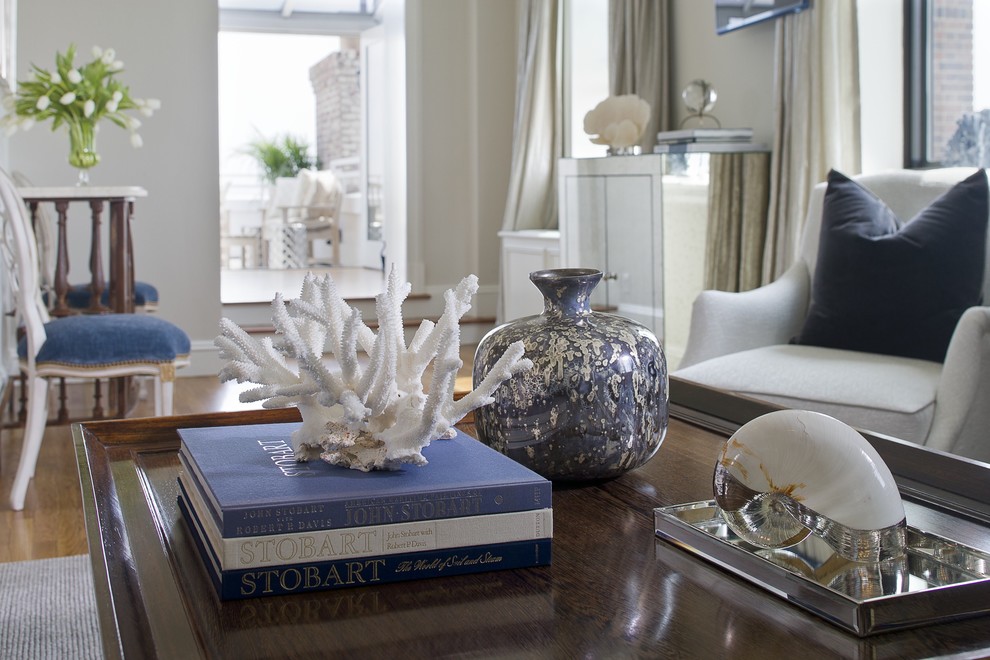 Inspiration for a transitional living room remodel in New York