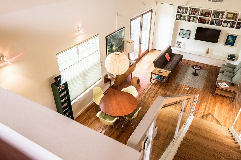 Immagine di un soggiorno minimal stile loft
