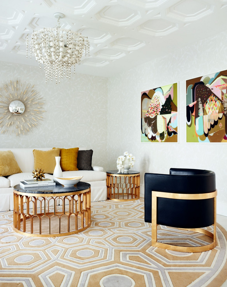 Foto di un soggiorno design di medie dimensioni con sala formale e moquette