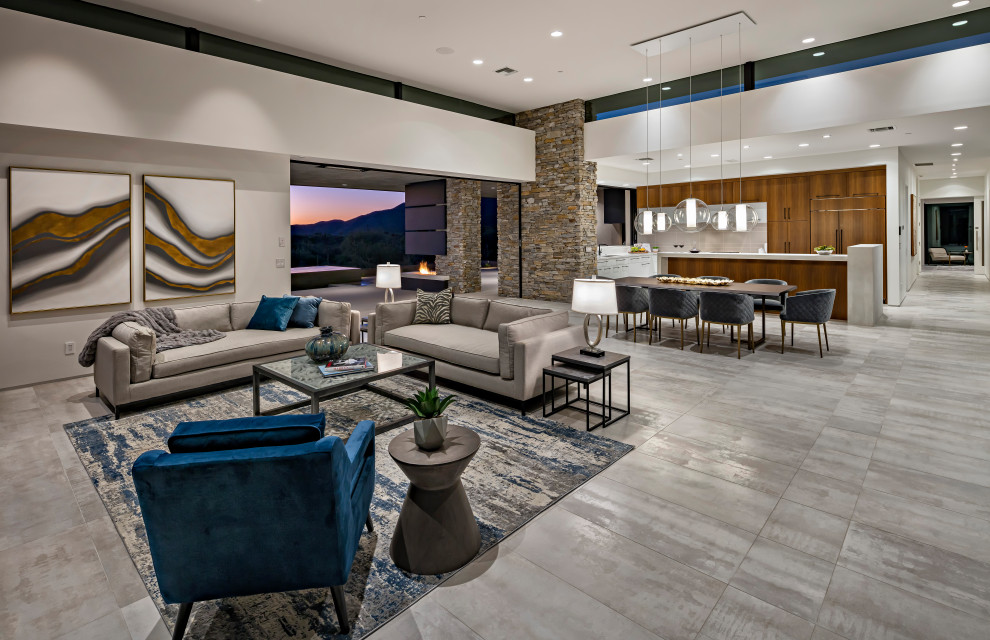 Contemporary living room in Phoenix.