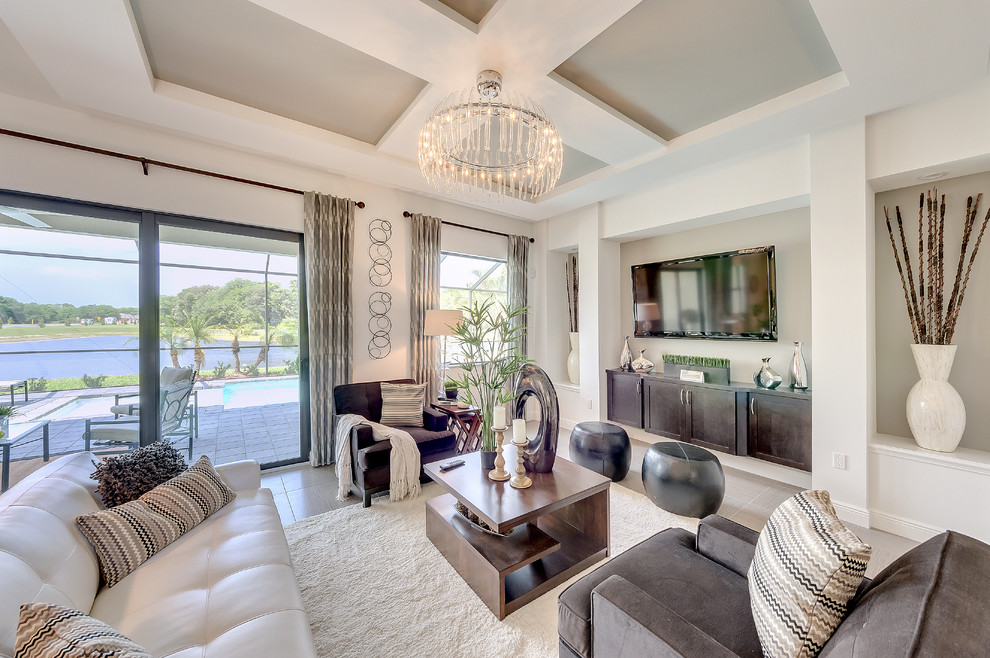 GreyHawk Landing Contemporary Living Room Tampa by HOMES BY