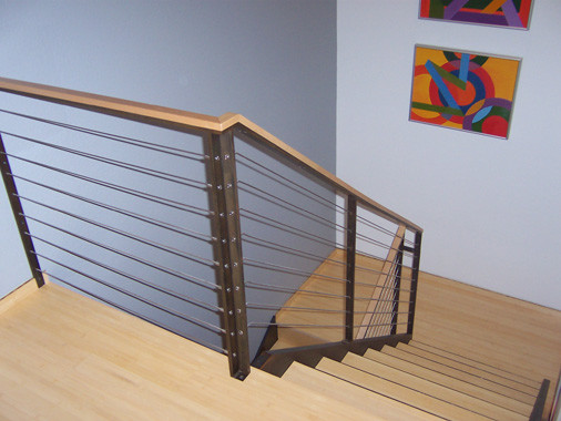 Inspiration for a modern staircase remodel in Seattle