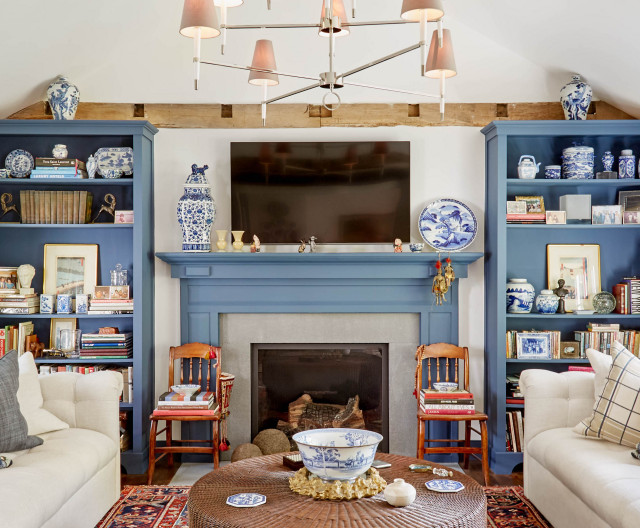 Haddock Hill Farmhouse Кантри Гостиная НьюЙорк от эксперта