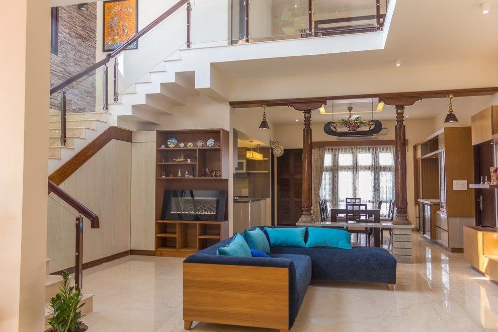 World-inspired living room in Bengaluru.