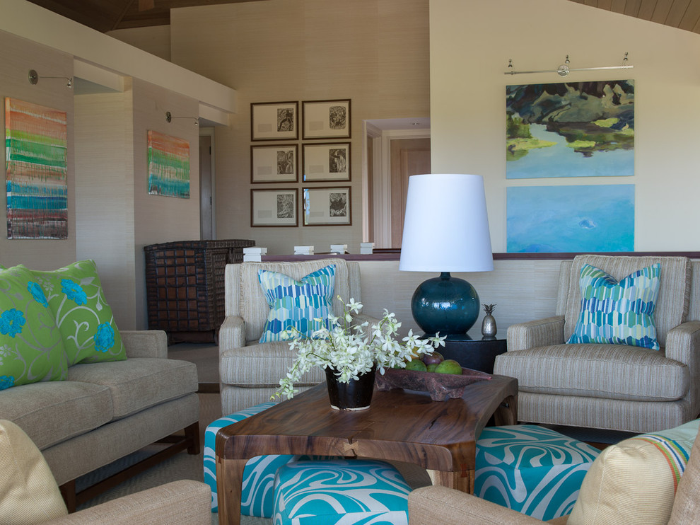 Inspiration for a contemporary living room remodel in Hawaii