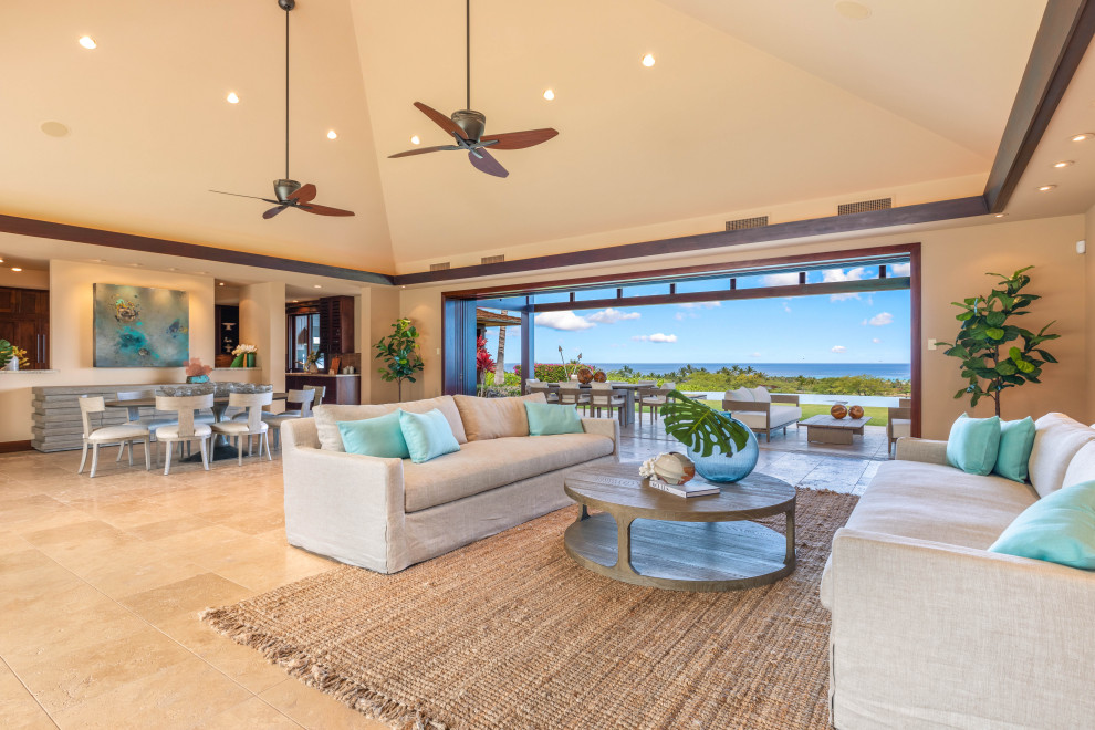 Hawaiian Paradise Dream in Hualalai Resort - Tropical - Living Room ...