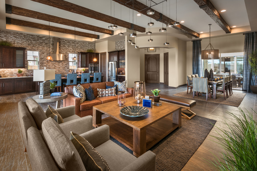 Hawthorn Manor Jade Plan Southwestern Living Room Phoenix by