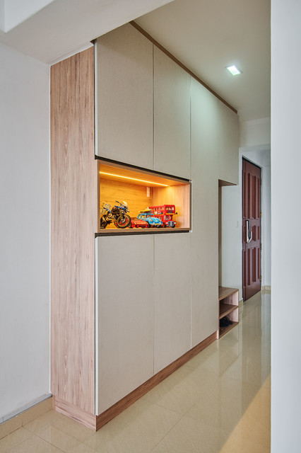 Hdb Resale Shoe Cabinet With Built In Bench Storage Scandinavian Living Room Singapore By Arcadia Design Group Houzz Uk