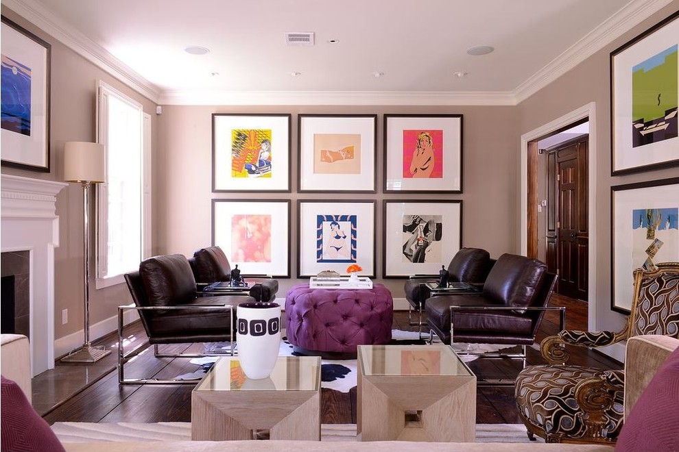 Inspiration for a contemporary living room in Houston.