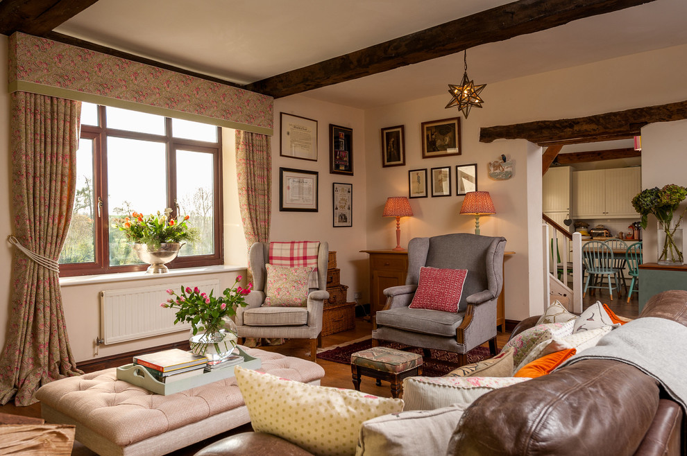 Example of a cottage living room design in West Midlands
