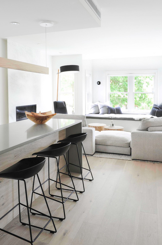 Inspiration for a scandinavian living room remodel in Vancouver