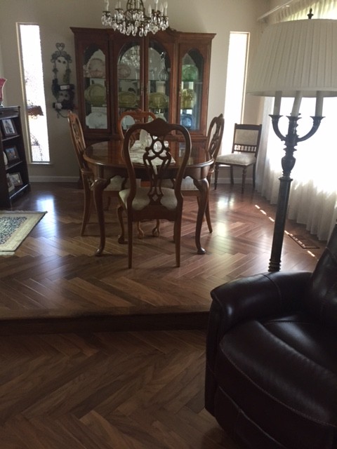 Inspiration for a timeless dark wood floor and brown floor living room remodel in Sacramento