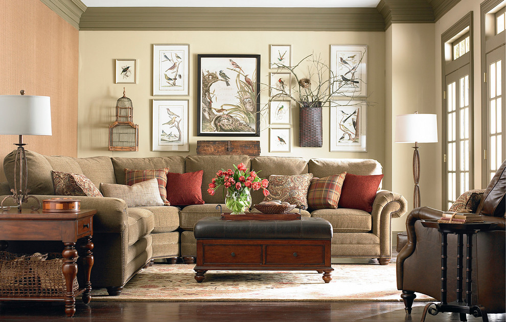 Home Custom Upholstery Large Curved Corner Sectional By Bassett Furniture Traditional Living Room Raleigh Home Custom Upholstery Large, Bassett Furniture San Antonio