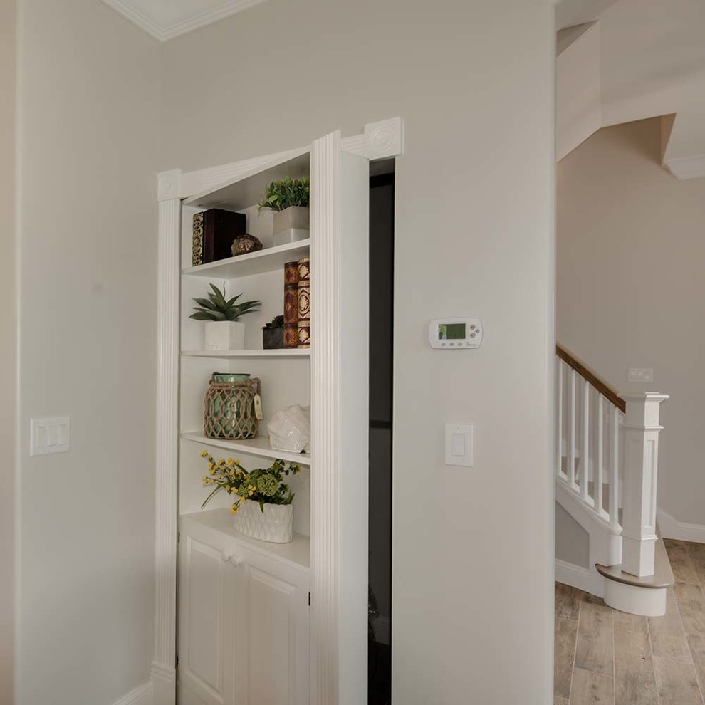 Hidden Room Behind Bookcase Beach Style Living Room Orlando by